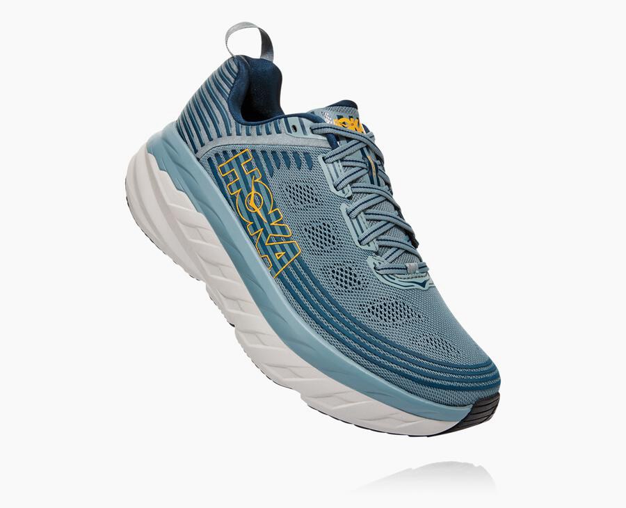 Hoka Mens Running Shoes NZ - Hoka One One Bondi 6 Blue (FCD263705)